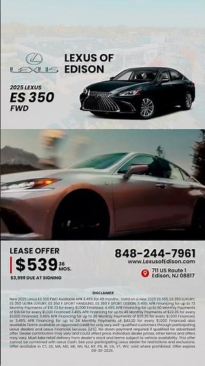 Unparalleled Luxury: The 2025 Lexus ES 350 FWD Has Arrived