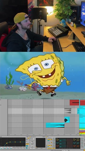 How spongebob creates dubstep noises 🤣😤 #spongebob #sounddesign #serum #dubstep #tearout