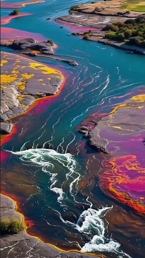 Colombia’s Liquid Rainbow: The Surreal Beauty of Caño Cristales River #nature #river #colombia