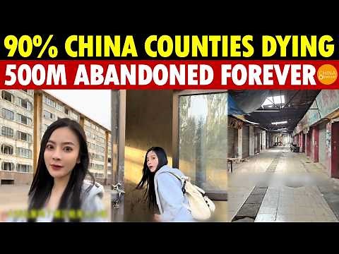 500 Million Disappeared? Dead Factories, Empty Streets, 90% China Counties Turn Ghost Towns