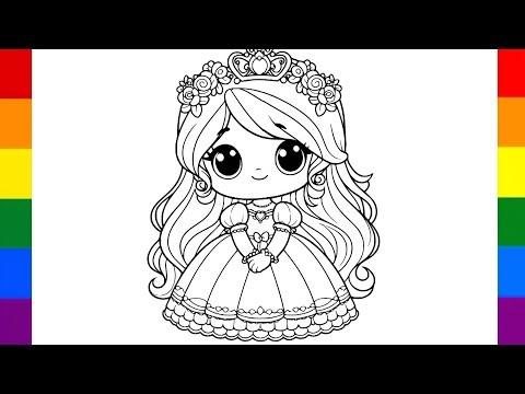 Princess drawing for kids and toddlers | Easy drawings for kids