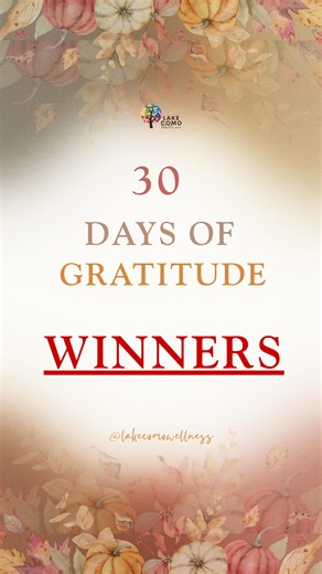 Lake Como Wellness on Instagram: "✨ GRATITUDE CHALLENGE — WINNERS ANNOUNCEMENT ✨ What a beautiful journey this has been ♥️ Thank you from the heart to everyone who joined our 30 Days of Gratitude Challenge, who showed up, shared, reflected, commented, and brought so much warmth into this space. 💛 Now… it’s time to celebrate 🎉 Winners announced in the video 🌿 2nd Prize 🎁 Two free group classes 🌿 1st Prize 🎁 One private class at Lake Como Wellness The winners will be contacted directly to ar