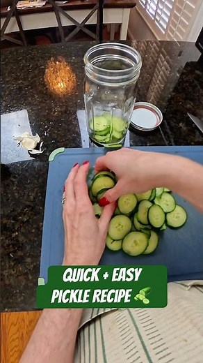 Easy 6-Ingredient Quick Pickles (No Mandolin Needed) 🥒 #blind #pickle #recipe #healthyfood #fyp