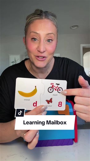 Learning mailbox 📮 one of those toys that feels like pretend play to them but quietly works on letter recognition, matching, tracing, vocabulary, and fine motor skills all at once. The mailbox makes it fun, and the fact that everything stores back inside is such a smart touch. #learningresources #preschoollearning #montessoritoys #alphabetlearning #screenfreekids