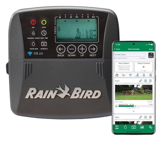 Rain Bird ST8I-2.0 Smart Indoor WiFi Sprinkler/Irrigation System Timer/Controller User Manual