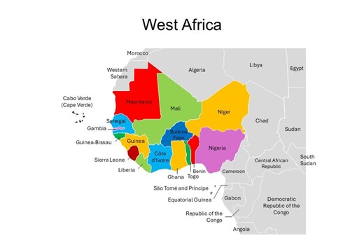 Editable Powerpoint Map of West African Countries – Including: Benin, Burkina Faso, Cape Verde, the Gambia, Ghana, Guinea, Guinea-bissau... - Etsy Canada