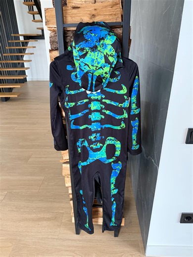Kids Dinosaur Skeleton Costume 8–10 Years Skeleton Dino Jumpsuit Tail Headpiece 128–140 Cm - Etsy