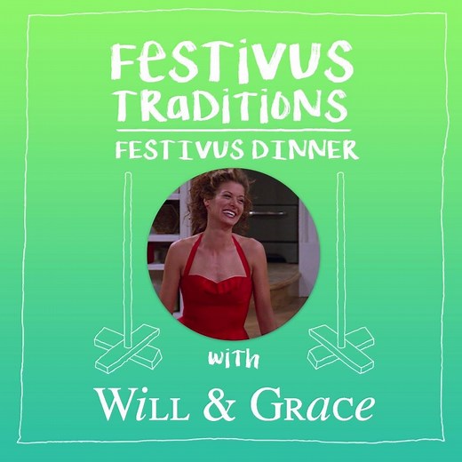 At Karen Walker's Festivus Dinner, spirits run high. Watch Will & Grace, now streaming on Hulu. | Hulu