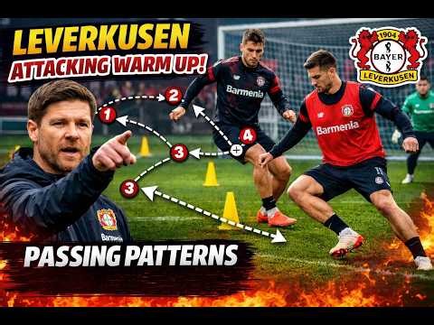 Bayern Leverkusen Attacking Passing Pattern Warm Up