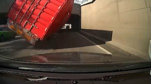 16K views | A car narrowly escaped being crushed by a truck that crashed into a low clearance overpass. | USA TODAY Video | Facebook