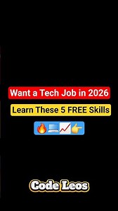 5 High-Demand Tech Skills You Can Learn for FREE (2026)🔥🚀 #shorts #coding #backend #frontend #devops