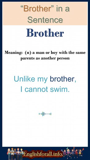 Brother in a Sentence | English Vocabulary