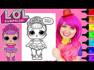 Coloring LOL Surprise Dolls Sugar Queen Sparkle Coloring Page Prismacolor Markers | KiMMi THE CLOWN