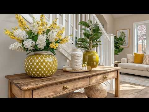 Olive and YELLOW Farmhouse Easter Bliss 🌿 Modern Elegant Spring Decor Ideas That Feel Fresh & Cozy