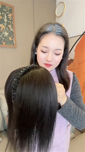 "Grey Hair? Try This Realistic Wig 💇‍♀️✨| Hairwig Hacks| #keswigs #hairstyle #ytshorts #hairtutorial