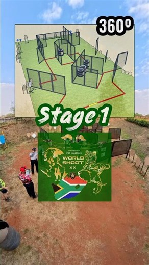 Stage 1 - South Africa 2025 IPSC Handgun World Shoot - 360 view #ipsc #teamusa #waltherpdp #lokgrips