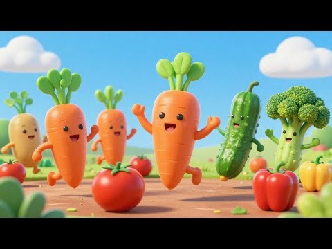 Veggies Happy Harvest 🥕🥦🍅 | Fun Folk Tales | kids Animation Video Song | Toddlers 🌈🎊