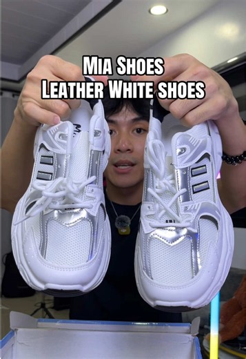 MIA_Shoes White Leather Mid Top Chunky Sneakers