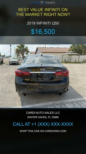 2019 Infiniti Q50 3.0t Sport RWD — 103K Miles for $16,500 | CarZoomo