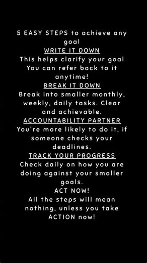 5 EASY STEPS to Achieve Any Goal 🎯