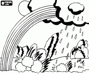 A landscape and the meteorology coloring page printable game