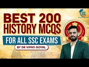 Best 200 History MCQs with detailed discussion For All SSC Exams l GS by Dr Vipan Goyal #sschistory