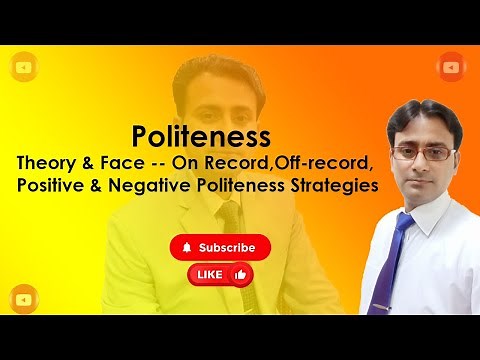 Politeness Theory & Face -- On Record, Off-record, Positive and Negative Politeness Strategies