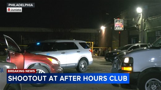 Shootout outside after-hours club injures security guard in Philadelphia's Juniata section