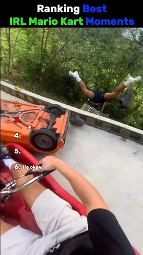 Ranking the Best IRL Mario Kart Moments 🏎️😂 (THE LAST ONE?☠️) #funny #racing