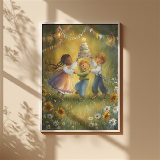 Montessori Happy Children's Birthday Waldorf | Garden Party Summer Botanical Instant Download A4 - Etsy