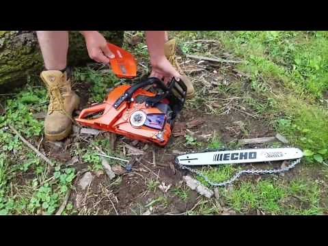 ECHO CS 590 chainsaw unboxing and test cuts