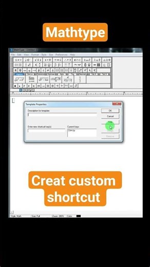Create mathtype custom shortcut #mathtype
