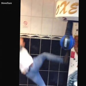 Moment man suffers hilarious punchbag fail after night out | The Sun