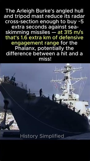 The Arleigh Burke Hides From Missiles Using STEALTH Geometry || WW2 #shorts #ww2