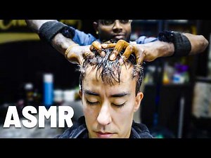 Relaxing Shave with a Straight Razor & Tingly Head Massage💈ASMR No Talking