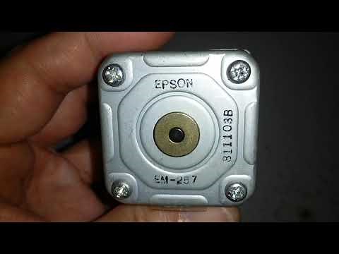 Epson EM-257 Stepper Motor, Arduino and BD139 BD140 H-Bridge Speed and Direction Control
