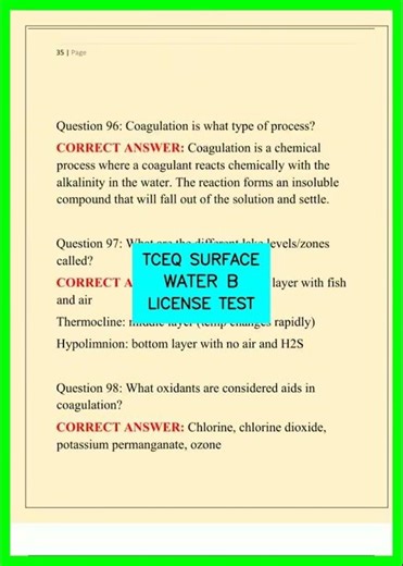 TCEQ SURFACE WATER B LICENSE TEST video