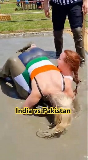 women's mud wrestling championship💥 part 34 | PAKISTAN VS INDIA #wrestling #wwe #womenssports
