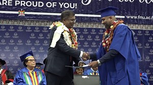 Deputy Prime Minister, Minister for Finance, Strategic Planning, National Development and Statistics, Hon. Professor Biman Prasad delivers his keynote address at the FNU Graduation 2023 | Fiji Government