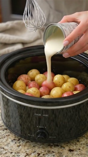🥔 Creamy Crockpot Baby Potatoes