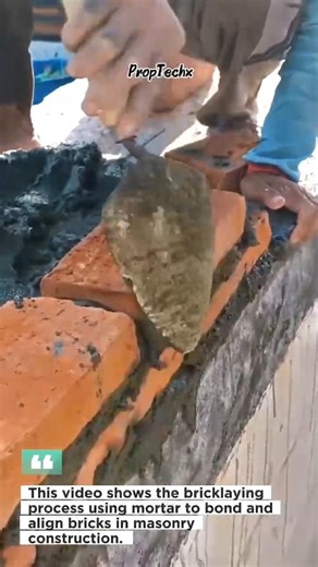 Bricklaying Skills: Clean Mortar Application by Hand #Bricklaying #Masonry #Construction