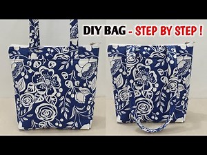 How to Sew a Tote Bag - Step by Step Easy Tutorial for Beginners! DIY Bag Cutting and Stitching