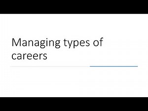 Different types of careers