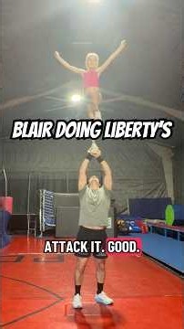 Blair working on a lib #cheer #libs #lessons #coedstunting #cheerleading