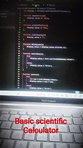 Basic scientific calculator using html CSS and JavaScript...