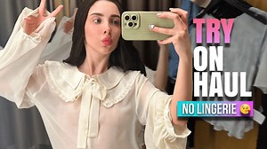 4K Try on Haul with Transparent Blouse - YTboob