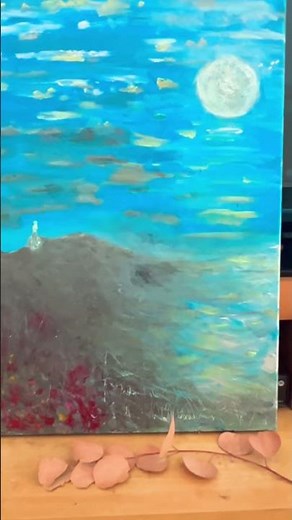🩵Abstract scape- this morning painting session ♥️soon at ArtiR.art