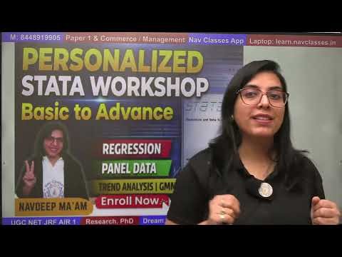 Personalized STATA Workshop for Research (Regression, Panel Data, GMM)