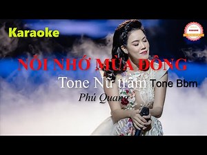 NỖI NHỚ MÙA ĐÔNG KARAOKE- THU PHƯƠNG