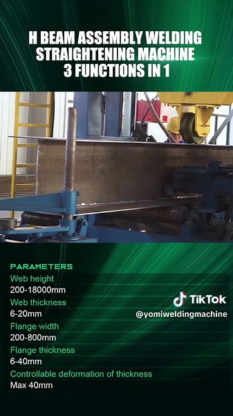 #steelstructure #hbeam #Ibeam #productionline #weldingmachine #assembly #welding #straightening #3in1 #madeinchina #toktok